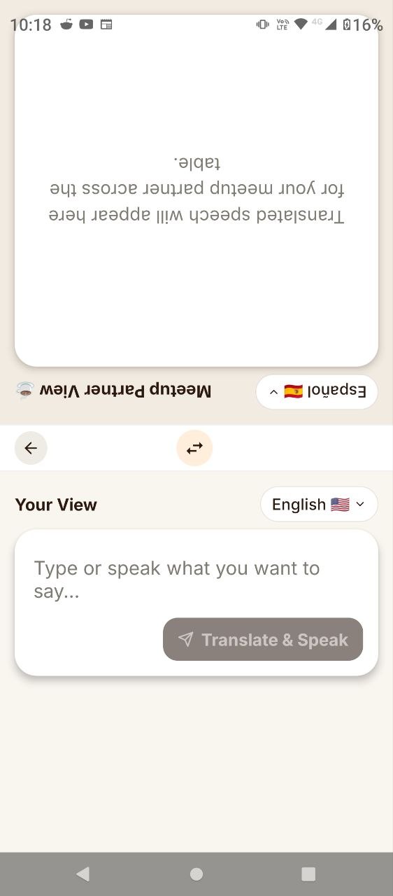 180° Face-to-Face Dual View Interpreter
